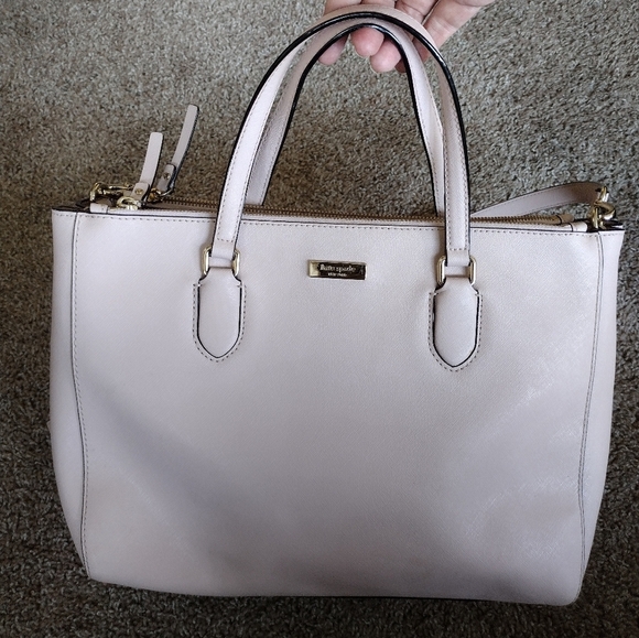 Kate Spade Laurel Way Saffiano Leather Blush Pink Satchel Crossbody Handbag - Picture 6 of 16